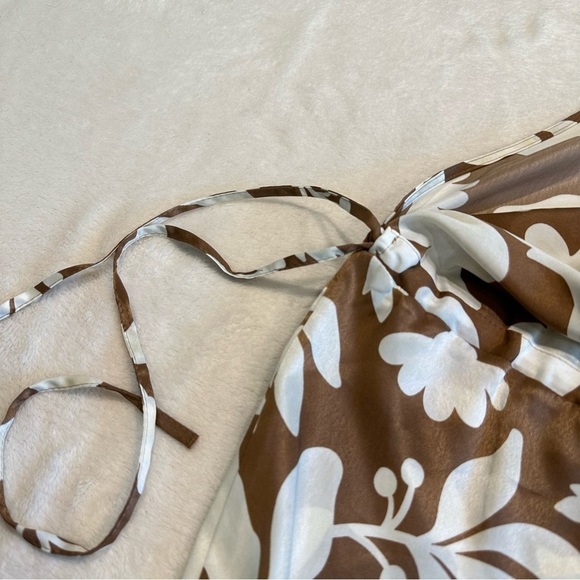 NWT Zara Satin Effect Wide Leg Chain Strap Jumpsuit - Picture 8 of 11